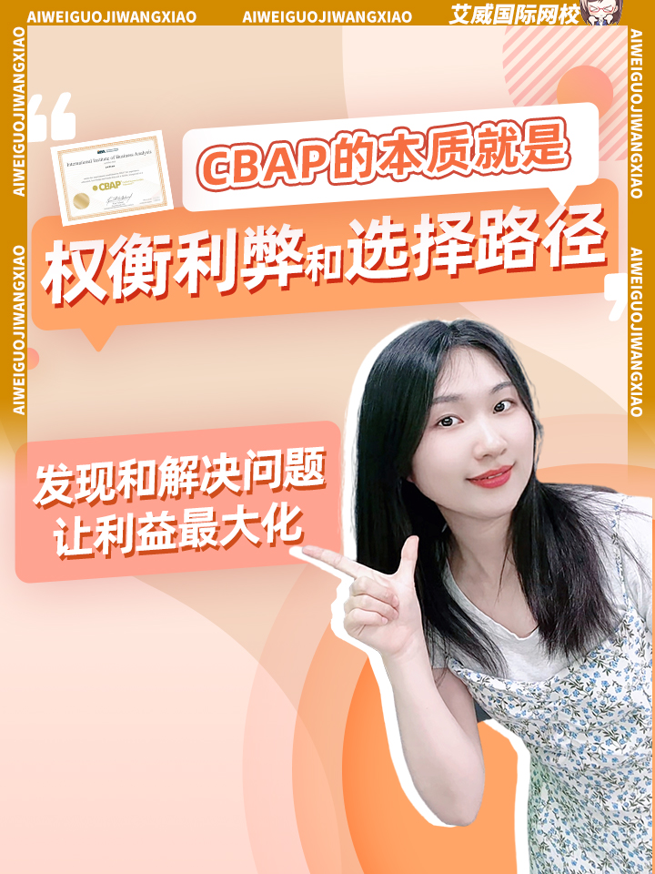 CBAP的本質(zhì)就是權(quán)衡利弊和選擇路徑， 發(fā)現(xiàn)和解決問(wèn)題，然后讓利益_大化